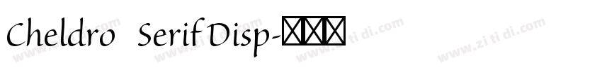 Cheldro   Serif Disp字体转换